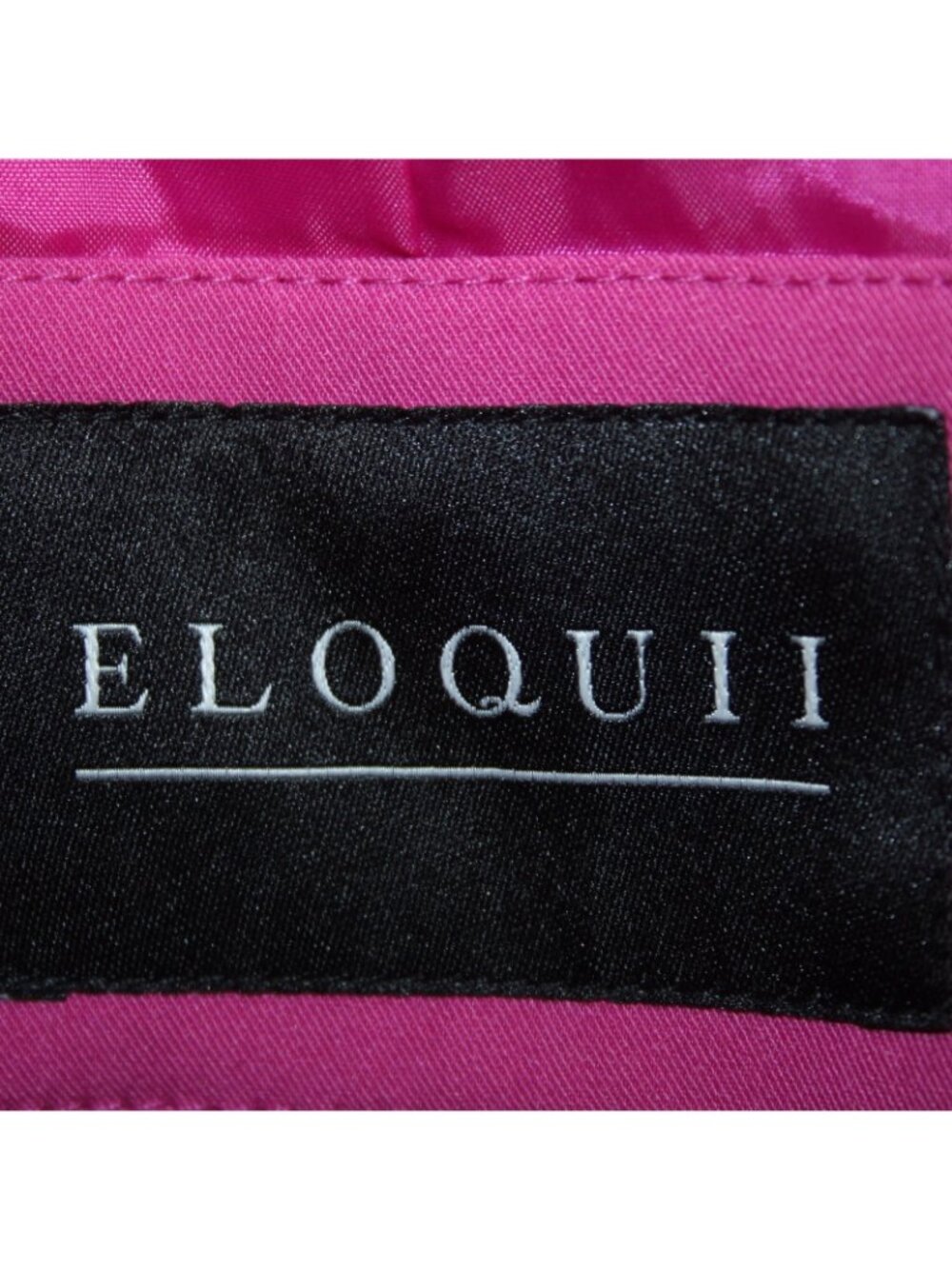 Eloquil Jacket Sz 14 Pink Rhinestones Belted Collared Pockets Poly Rayon - Picture 7 of 13
